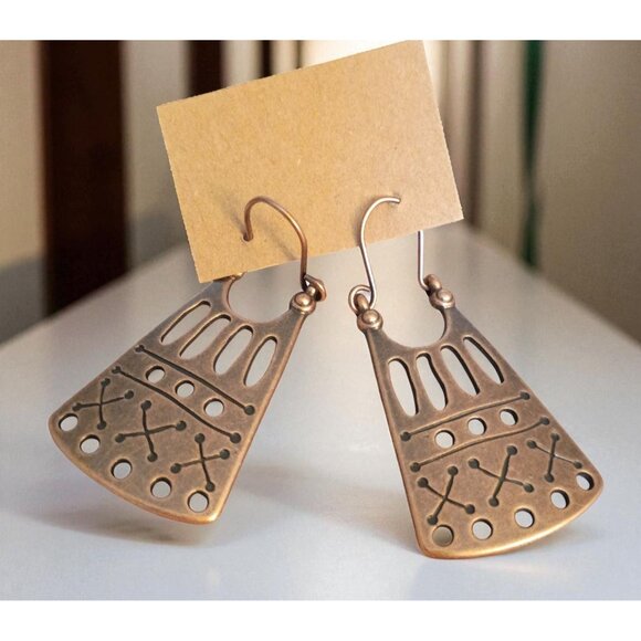 2 Pairs Boho Vintage Style Alloy Geometric Earrings Women’s Jewelry Gift Box - Picture 2 of 6